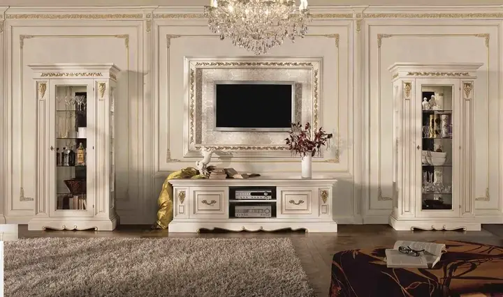Top 10+ Mẫu Kệ Tivi Tân Cổ Điển Đẹp, Sang Trọng Cho Phòng Khách Hiện Đại